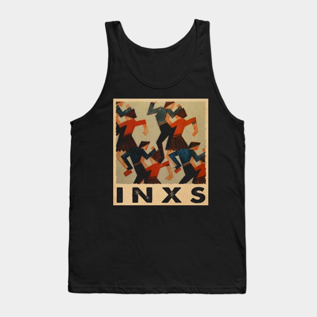 Inxs Evolution Visualizing The Band's Musical Transformation Tank Top by Crazy Frog GREEN